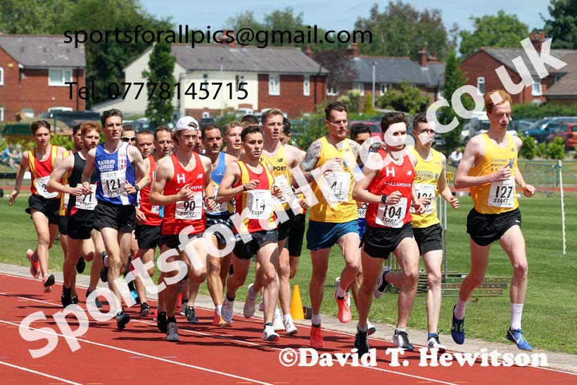 Senior mens 5000 metres, 2021 Northern Senior and Under-20s Champs., Leigh. Photo: David T. Hewitson/Sports for All Pics